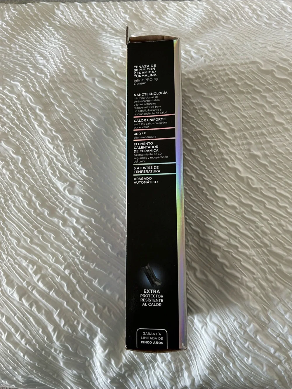 NWT - Conair InfinitiPRO Nano Tourmaline Ceramic Curling Iron - Pink/Silver
